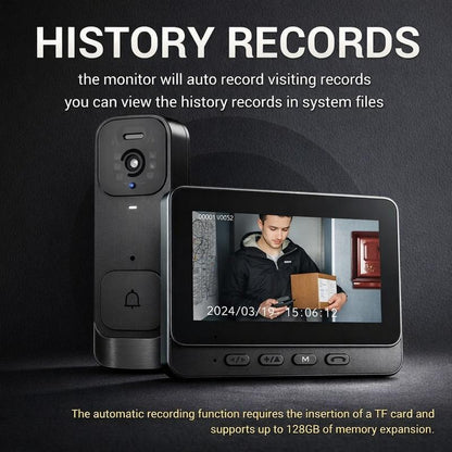 2026 Upgraded X7/X8 No Wifi Video Doorbell with Screen – Wireless Doorbell Camera, No App, No Monthly Fees,Two-Way Talk, Night Vision